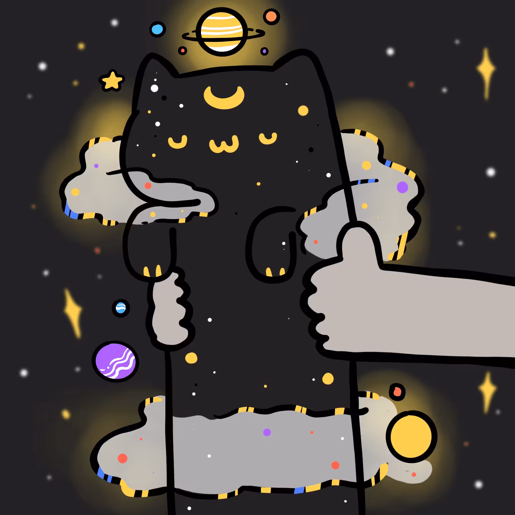 Edit Long long Galaxy cat #085