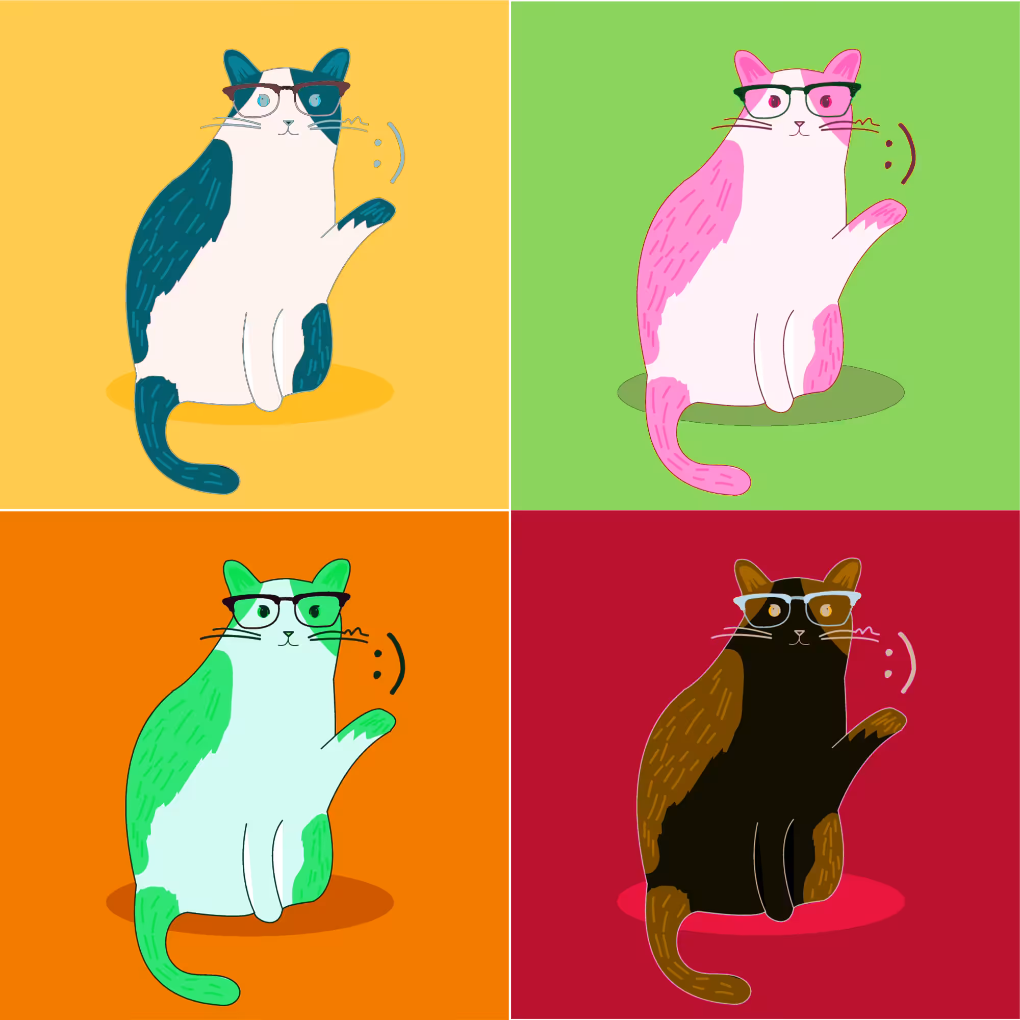 Glasses Fat Cat