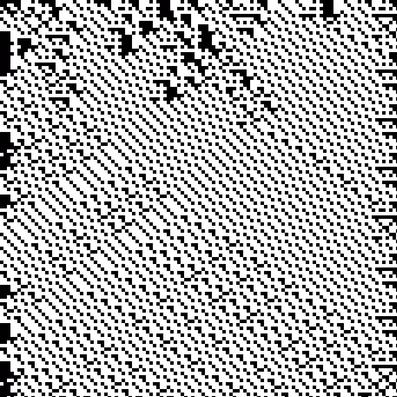 Colored Elementary Cellular Automaton #45