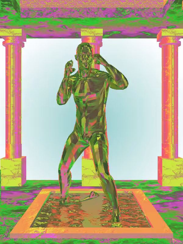 The Fragmented Punching Chatoyant Amazonite Man #6476