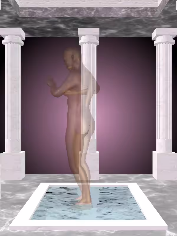 HeavenComputer: The Fading Robotic Old Bronze Woman #4003