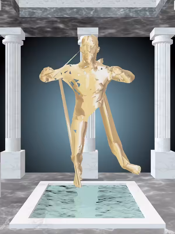 The Treading Water Real Gold Man #6712