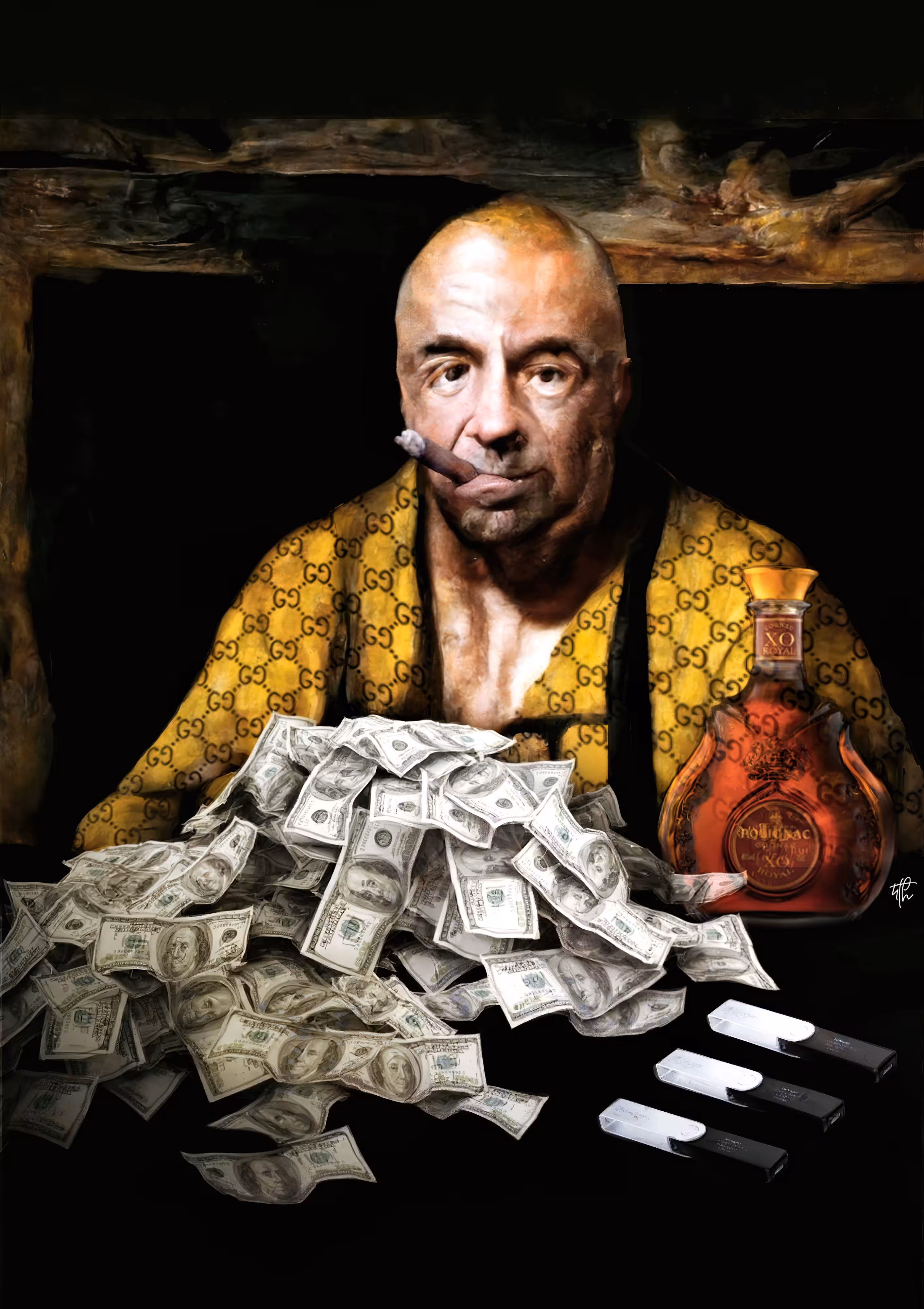 Joe Rogan's bags