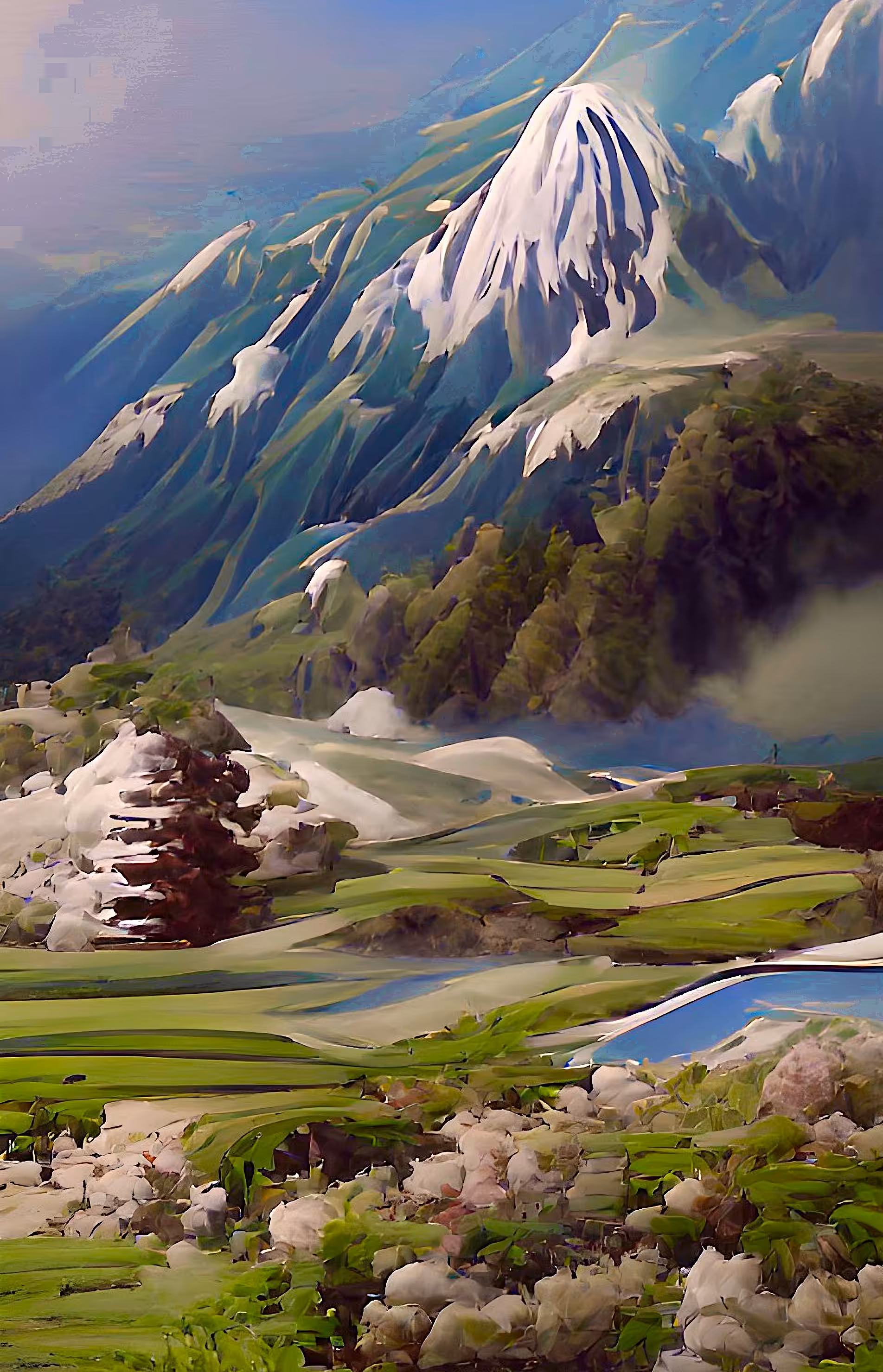 AI Series - Frosted Peaks