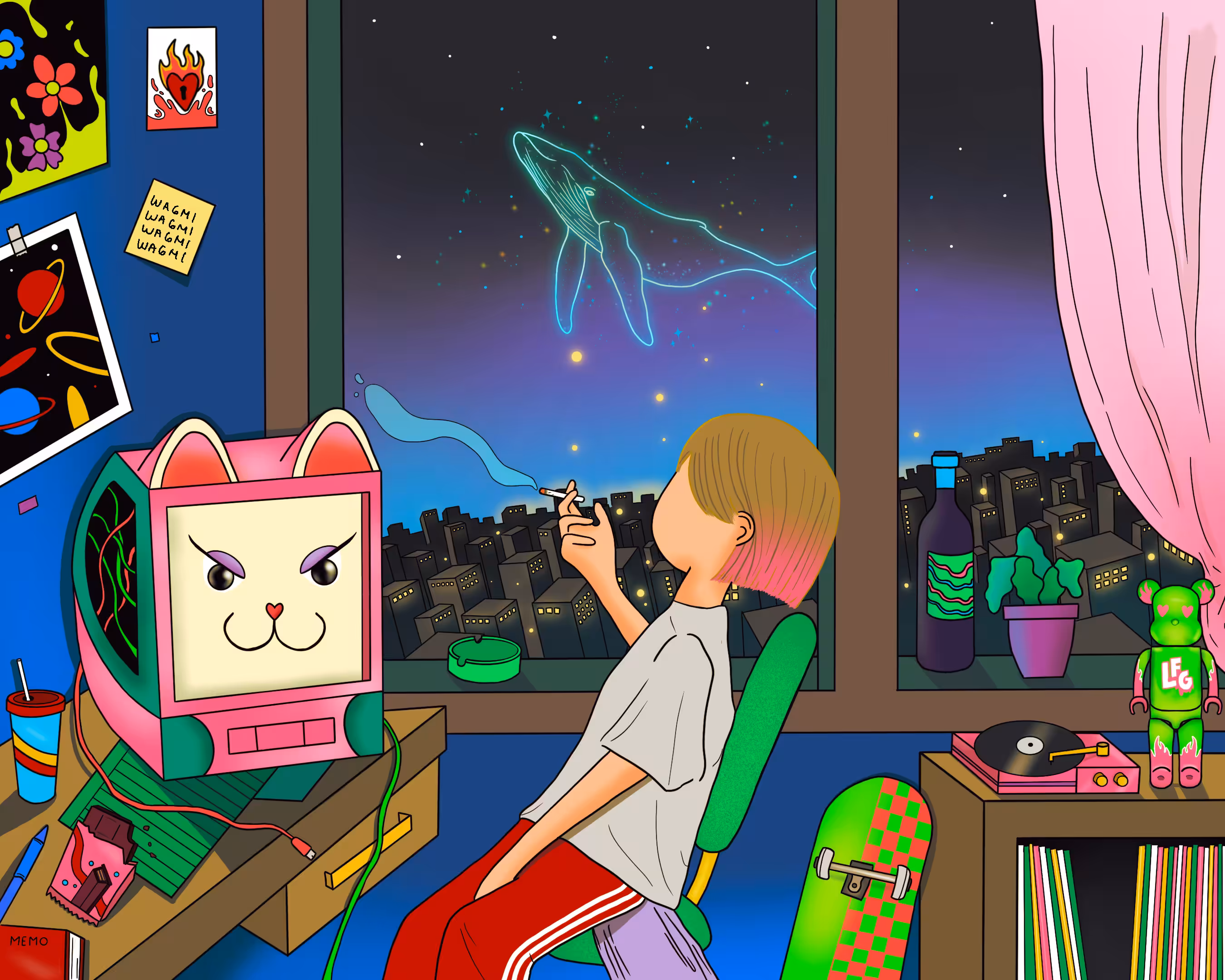 I'm dreaming about the whale in the sky