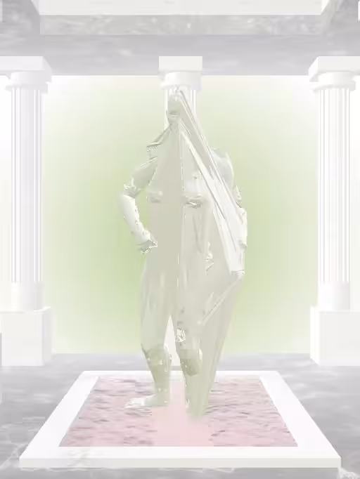 HeavenComputer: The Fragmented Injured Matte Green Woman #6288