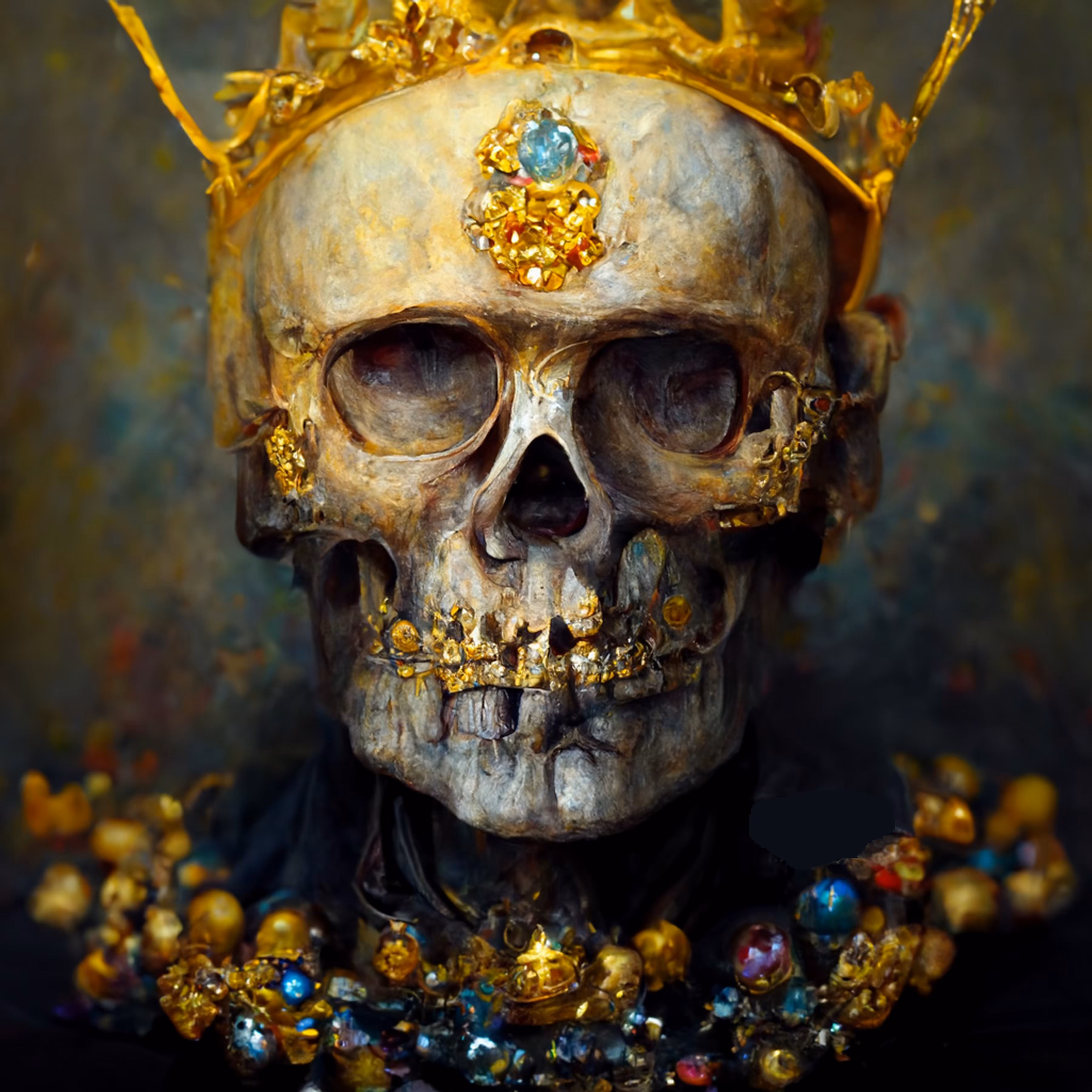 No 1 in the King Skulls Series by Rex Luciferius a rare 1/1 NFT by Rex for #darktez 2022