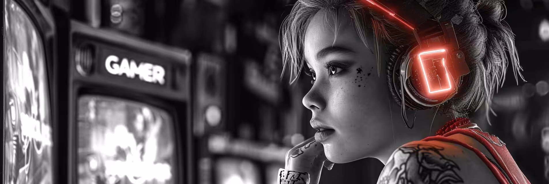 x Header Image: Vintage Gamer Girl #1