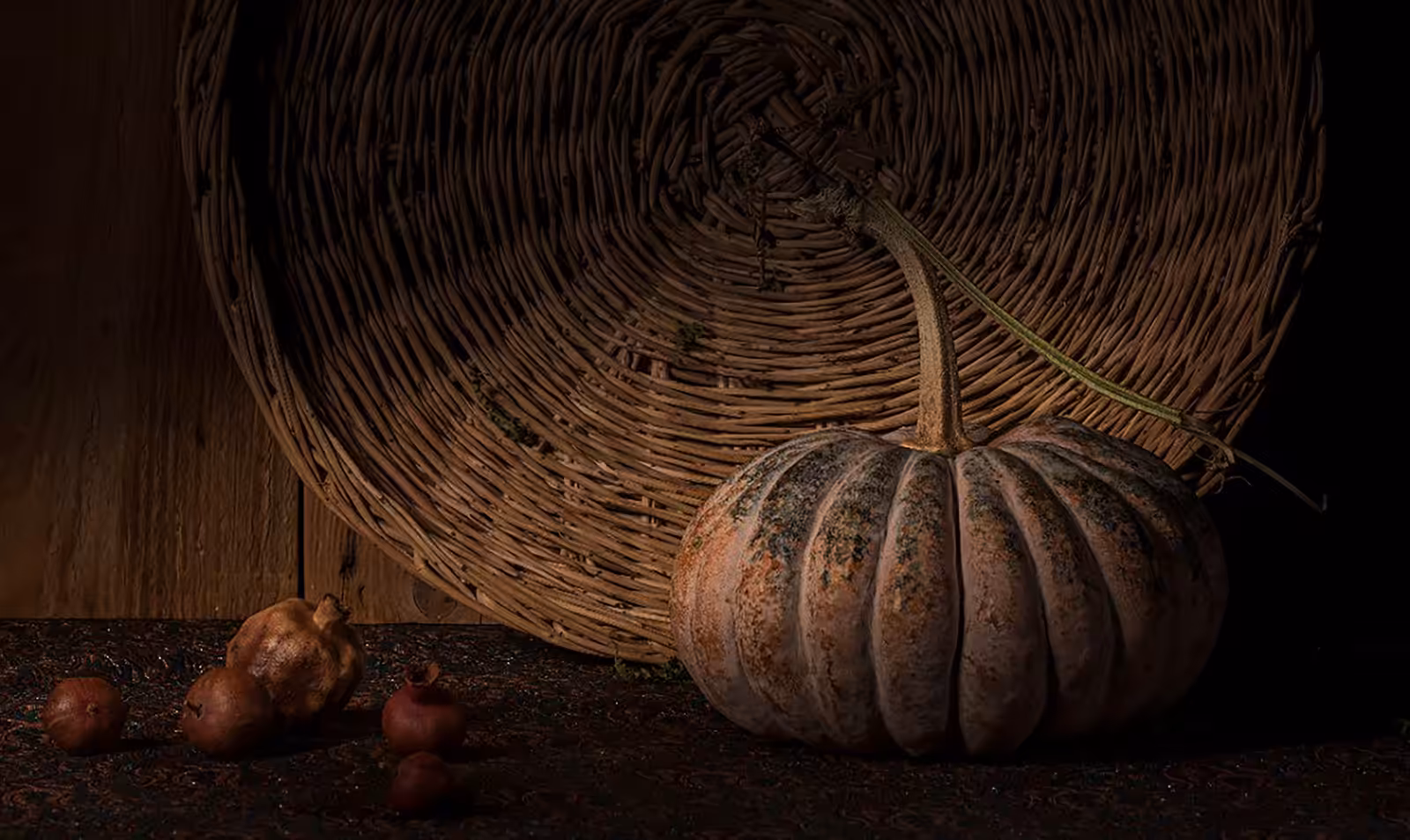 Pumpkin and basket