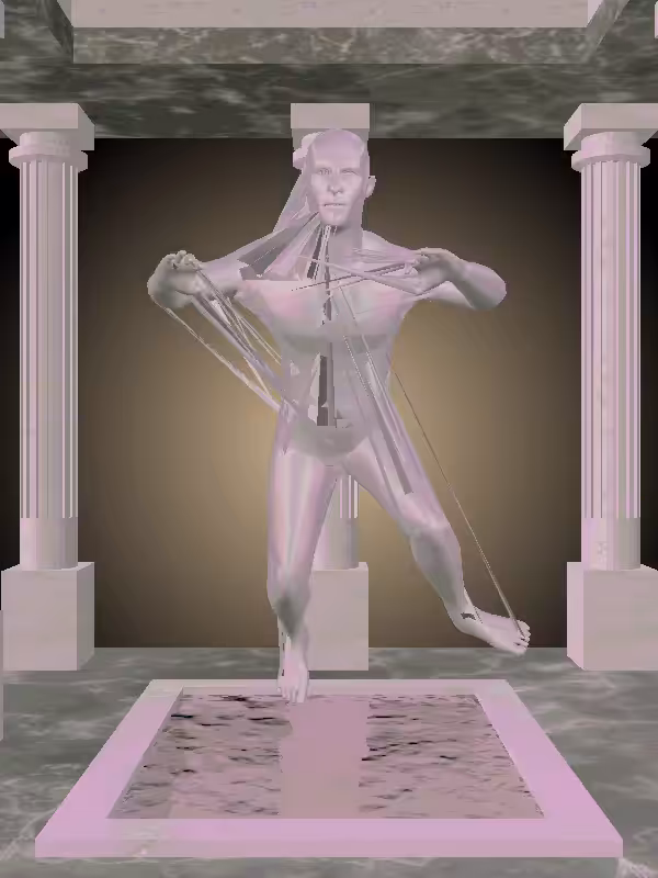 HeavenComputer: The Treading Water Dusky Pale Pink Man #5094