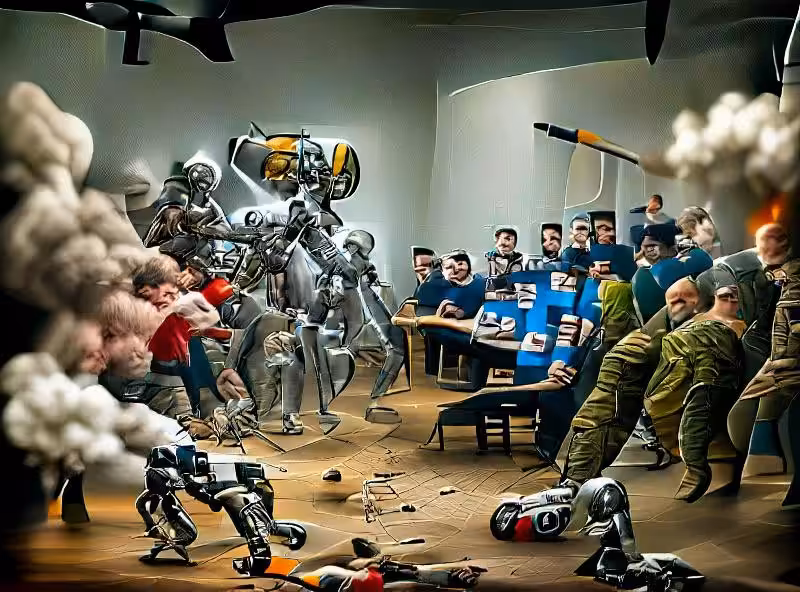Humans versus robots World War 3