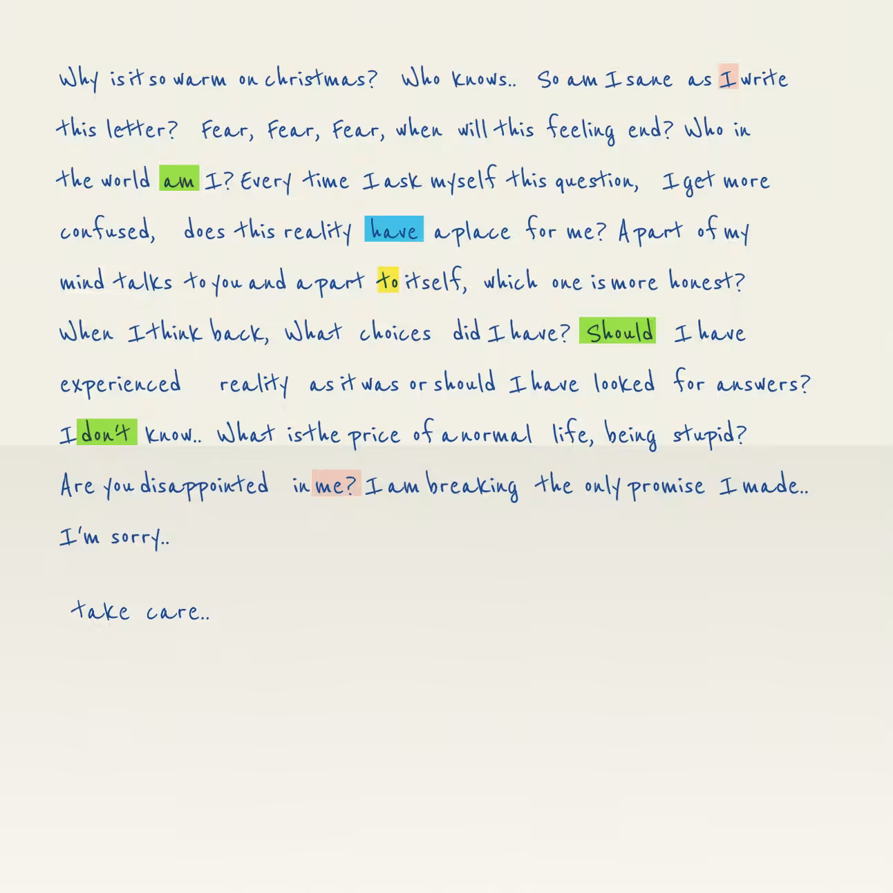 Conspiracy Theory Vol.2: a letter #55