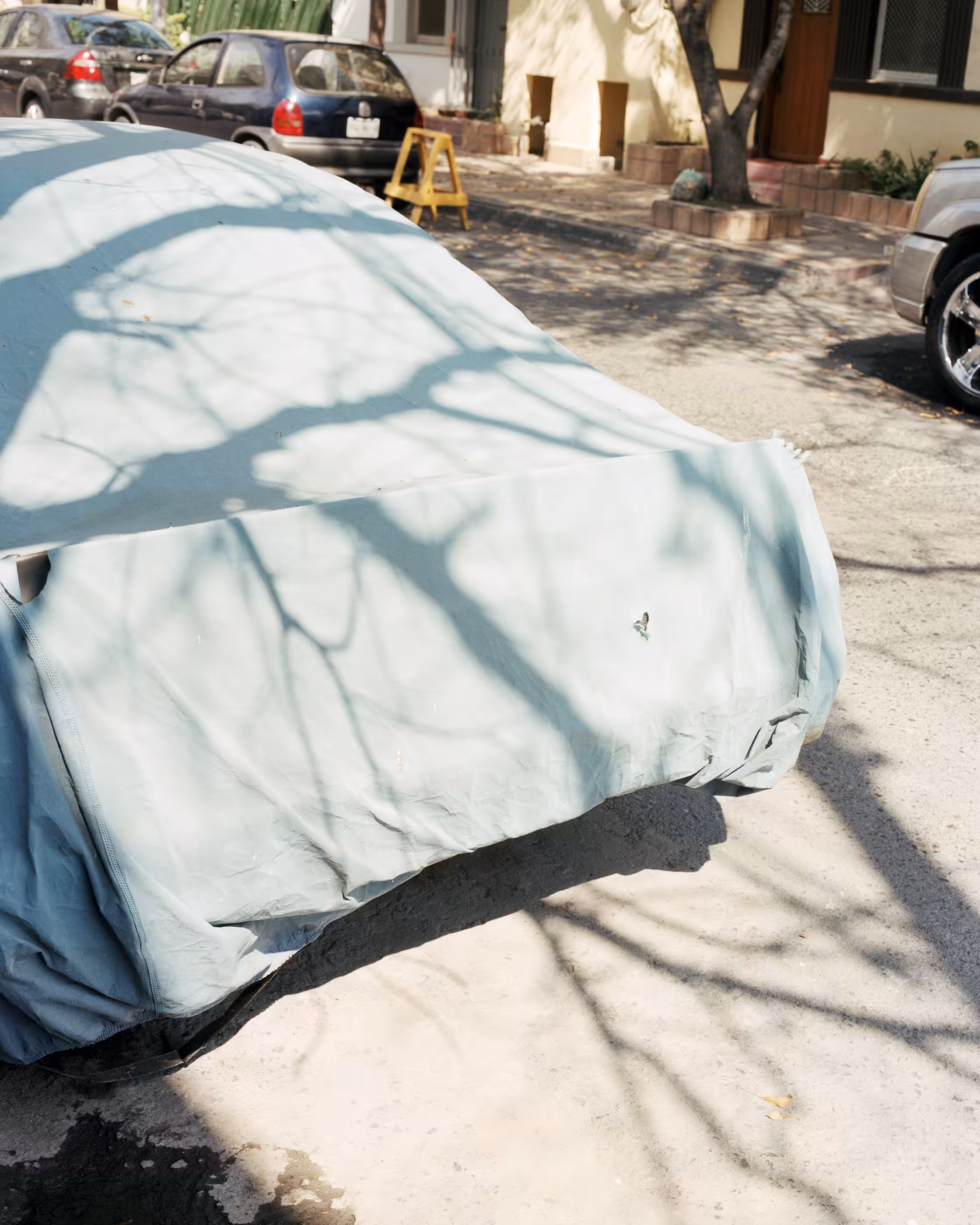 Shadows On Covered Car