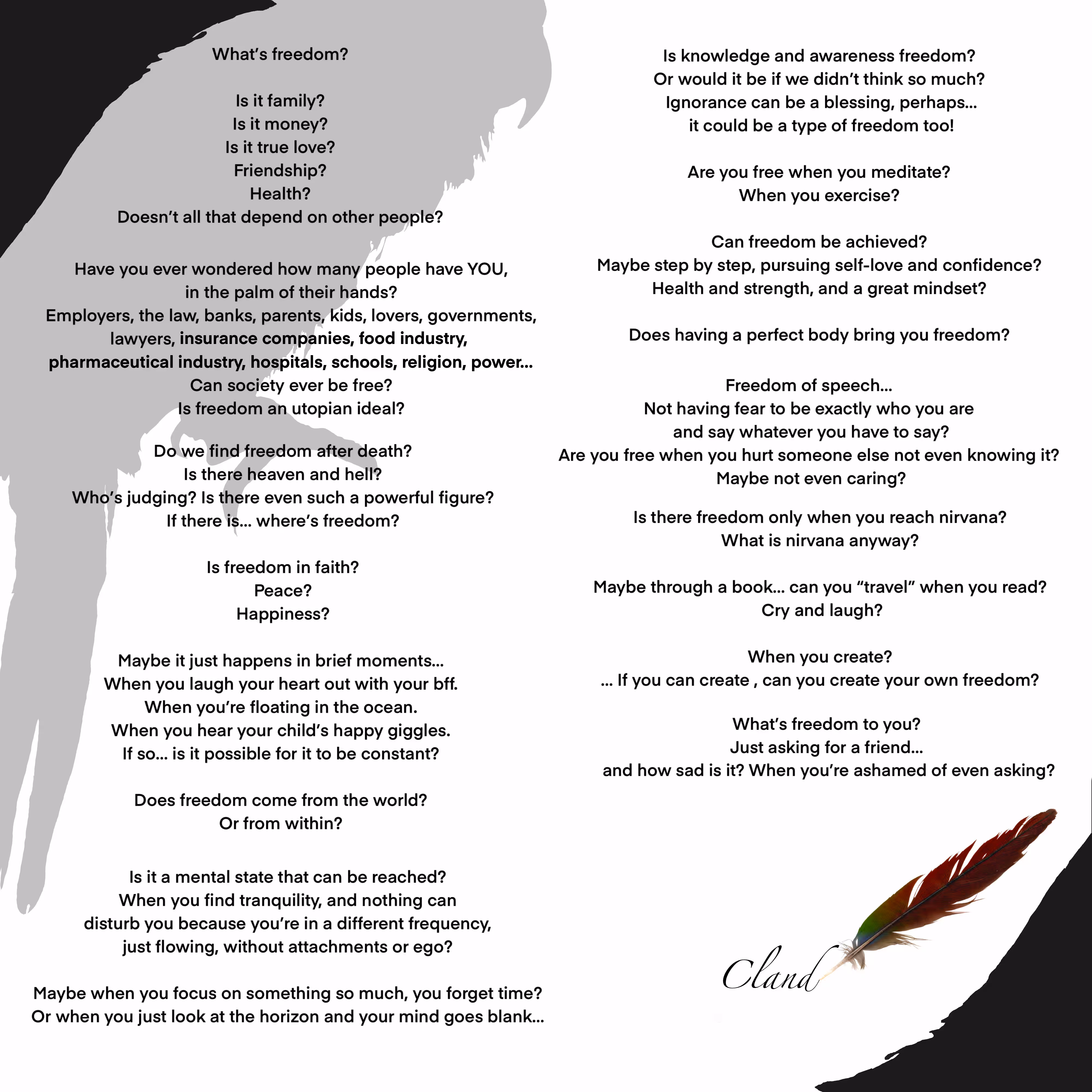 What's freedom? (some food for thought)