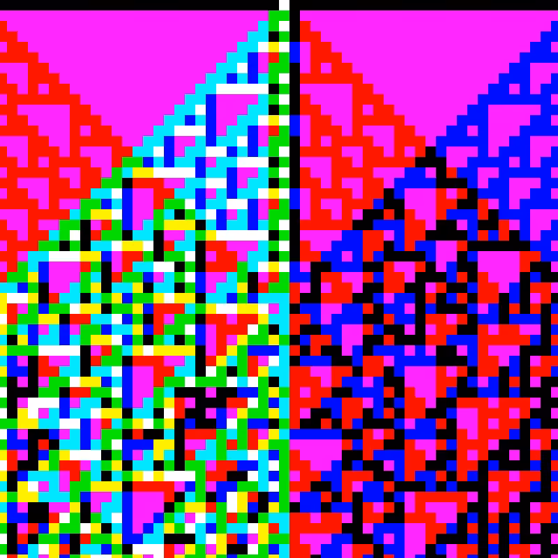 RGB Elementary Cellular Automaton #940