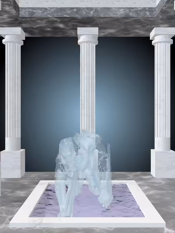 HeavenComputer: The Fading Crawling Ethereal Blue Man #5638