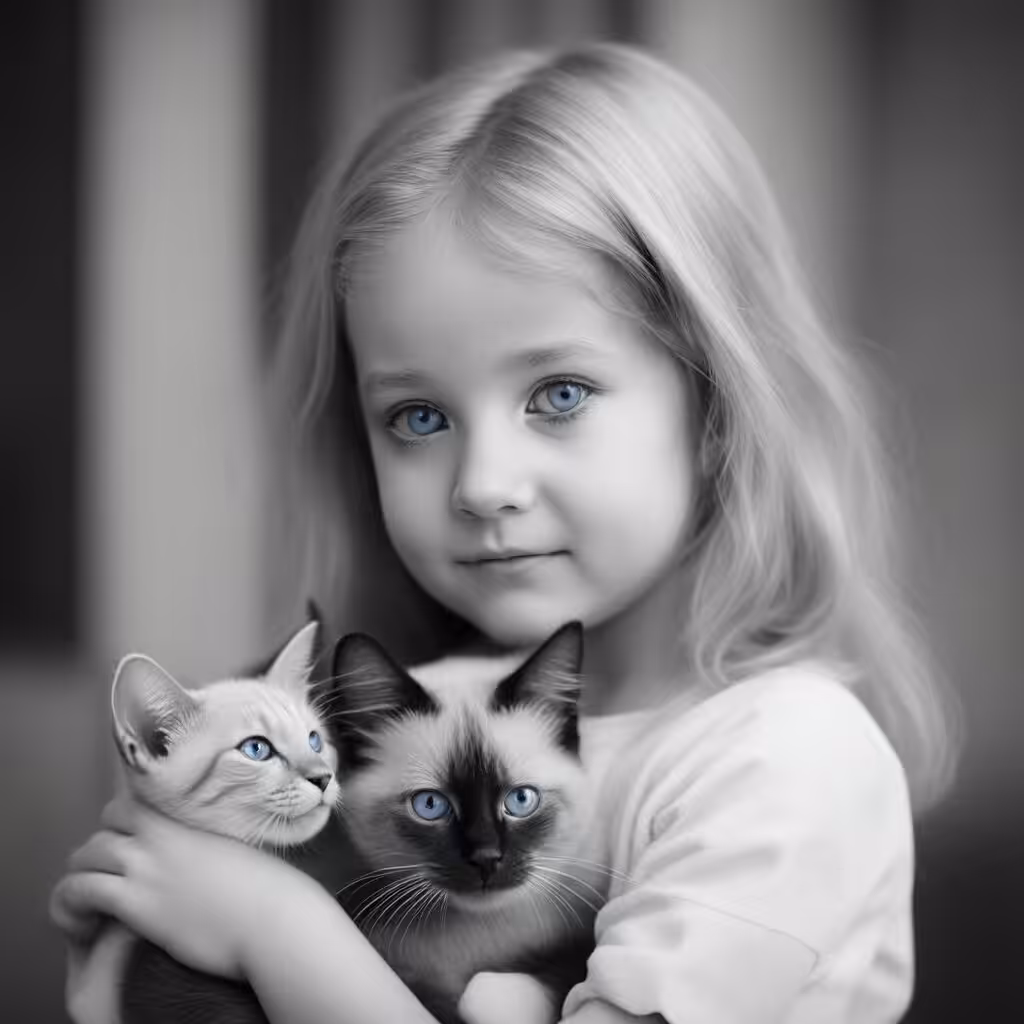 “The girl and her cat”
