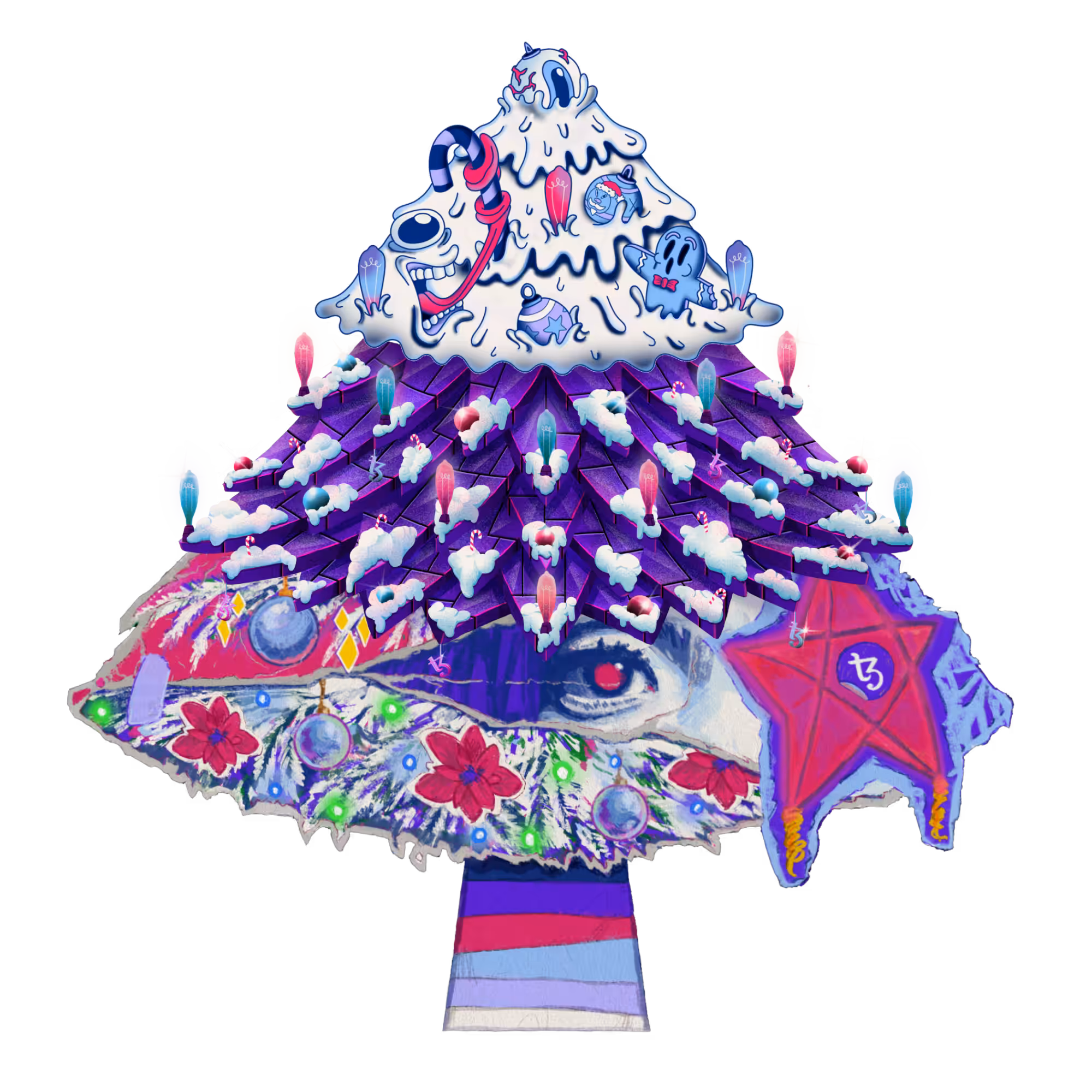 Festive Treesome
