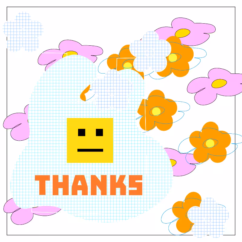 thanks bag and flowers #15