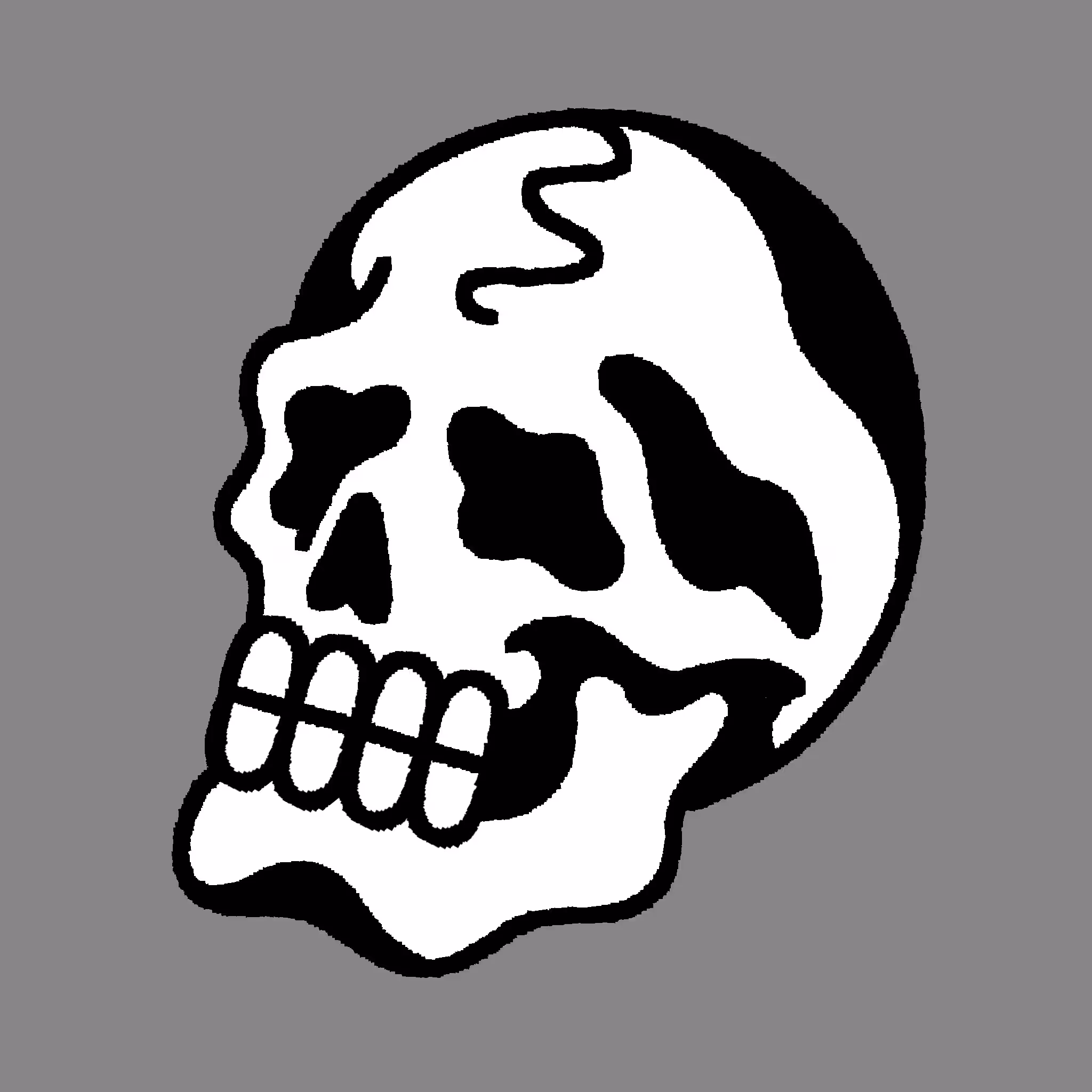 MSG Skull - Gray Background