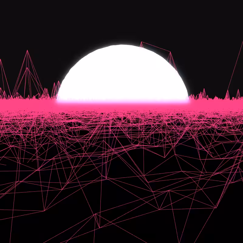 Generative Retrowave Field #36