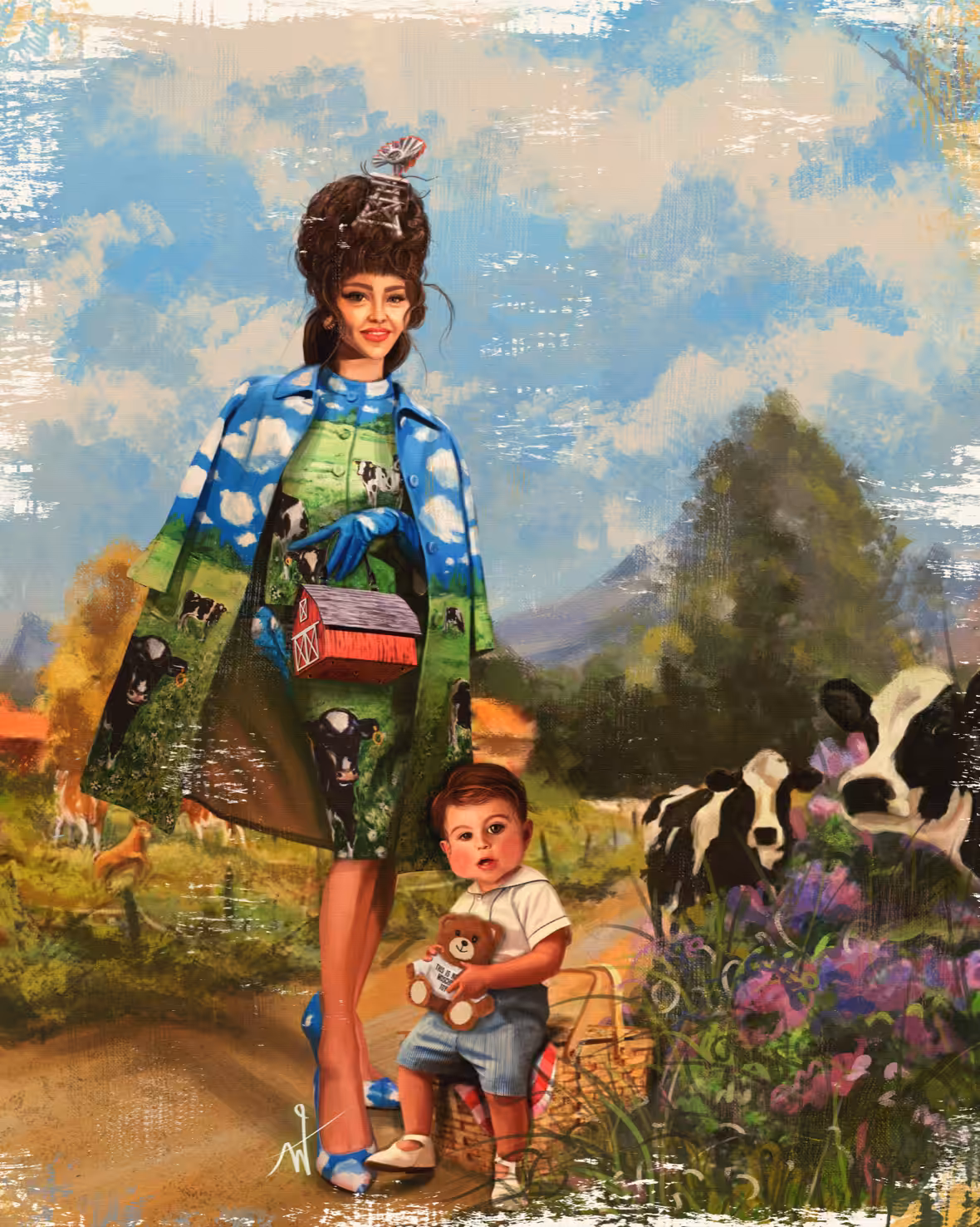 Mother on the farm of memories