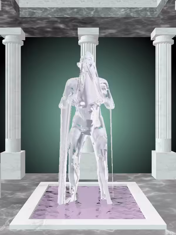 The Fading Old Silver Chrome Woman #5319