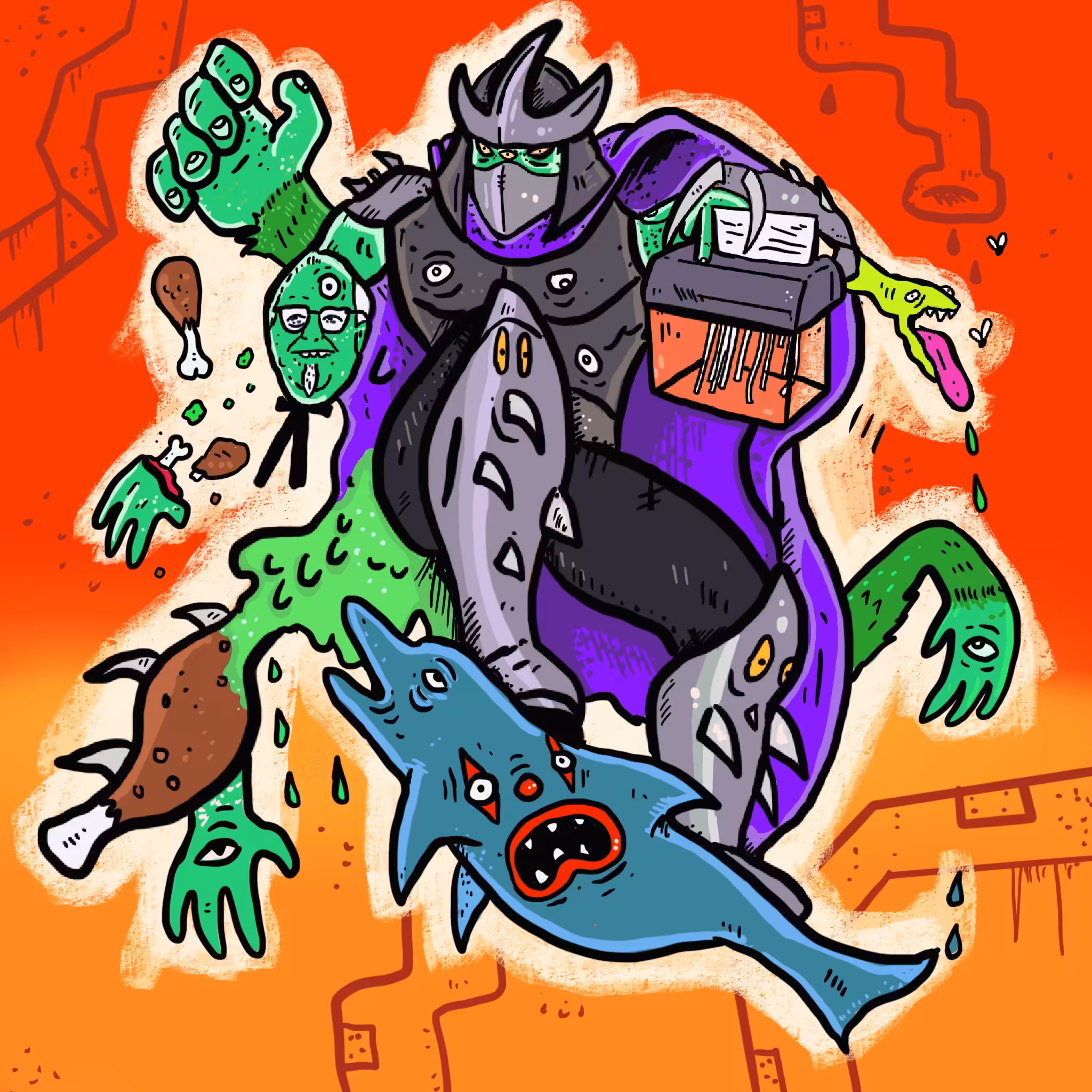 Mutant Paper Shredder