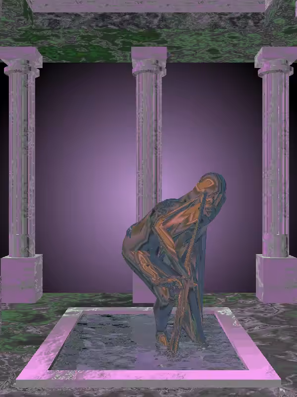 HeavenComputer: The Sneaky Sunlit Cobalt Woman #3708