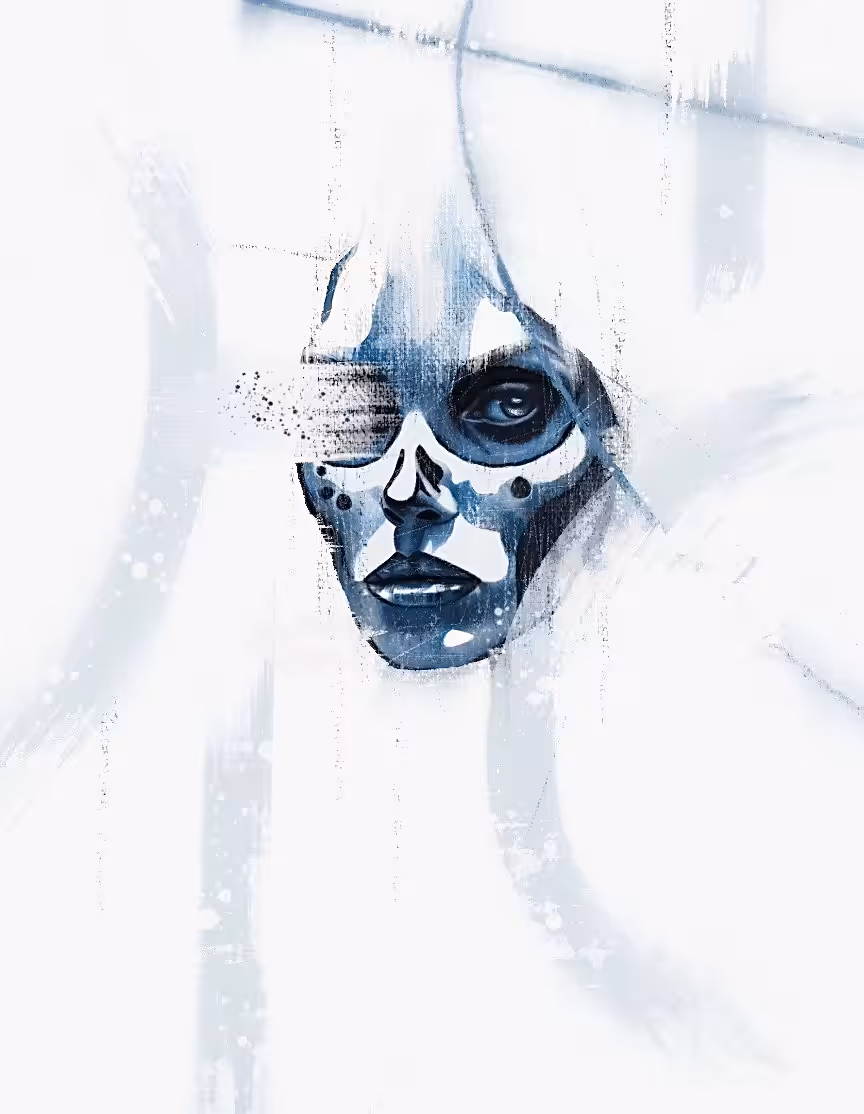 The gradual death of emotions behind her eyes