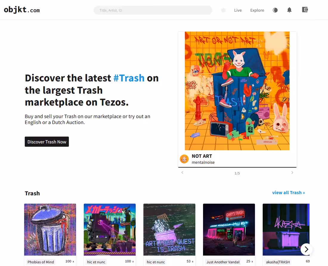 #Trash hysterium on objkt.com 