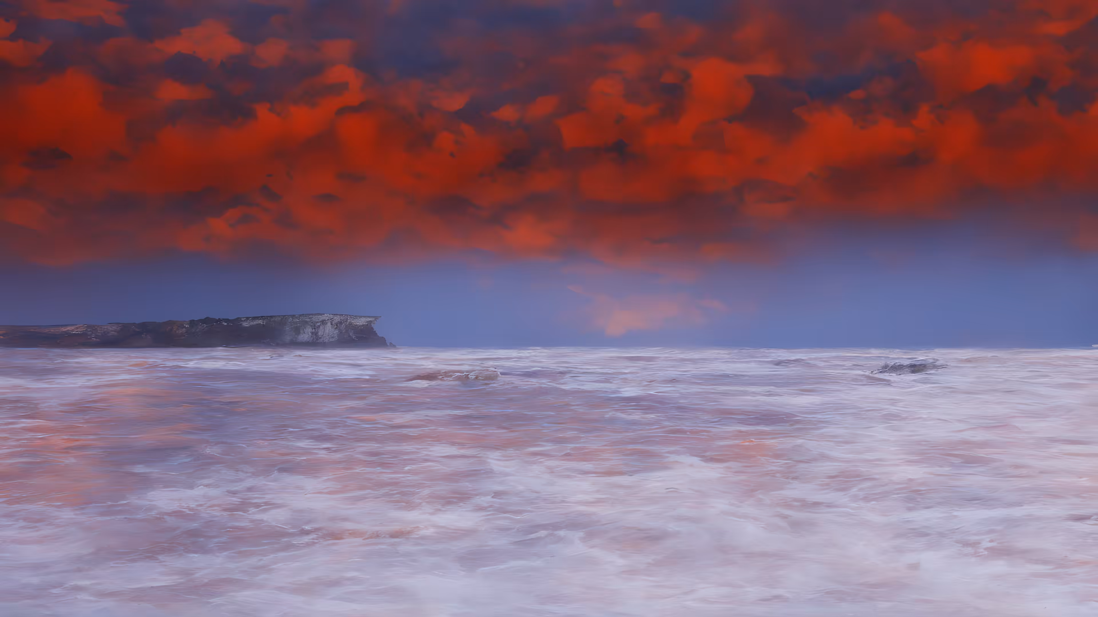 #40 Red Sky Over the Cliffs