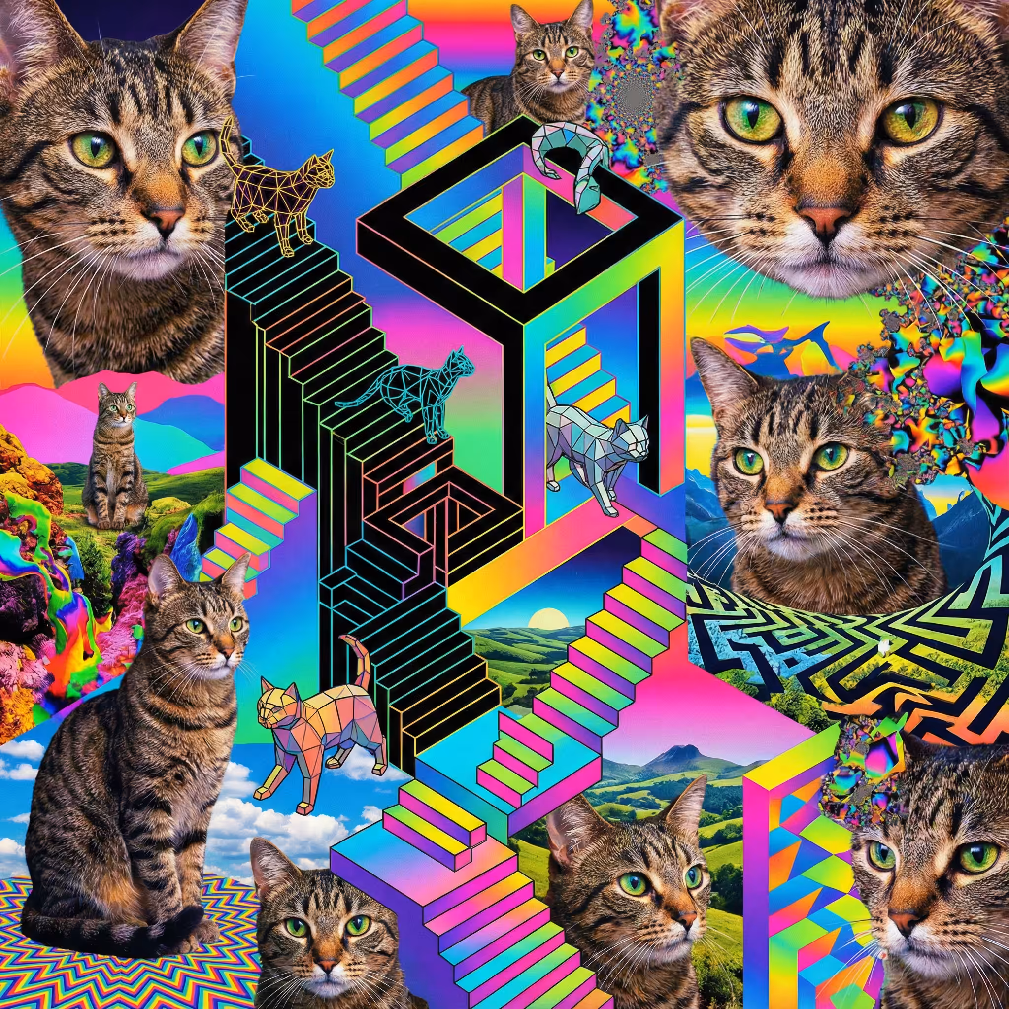 abstract cats #10
