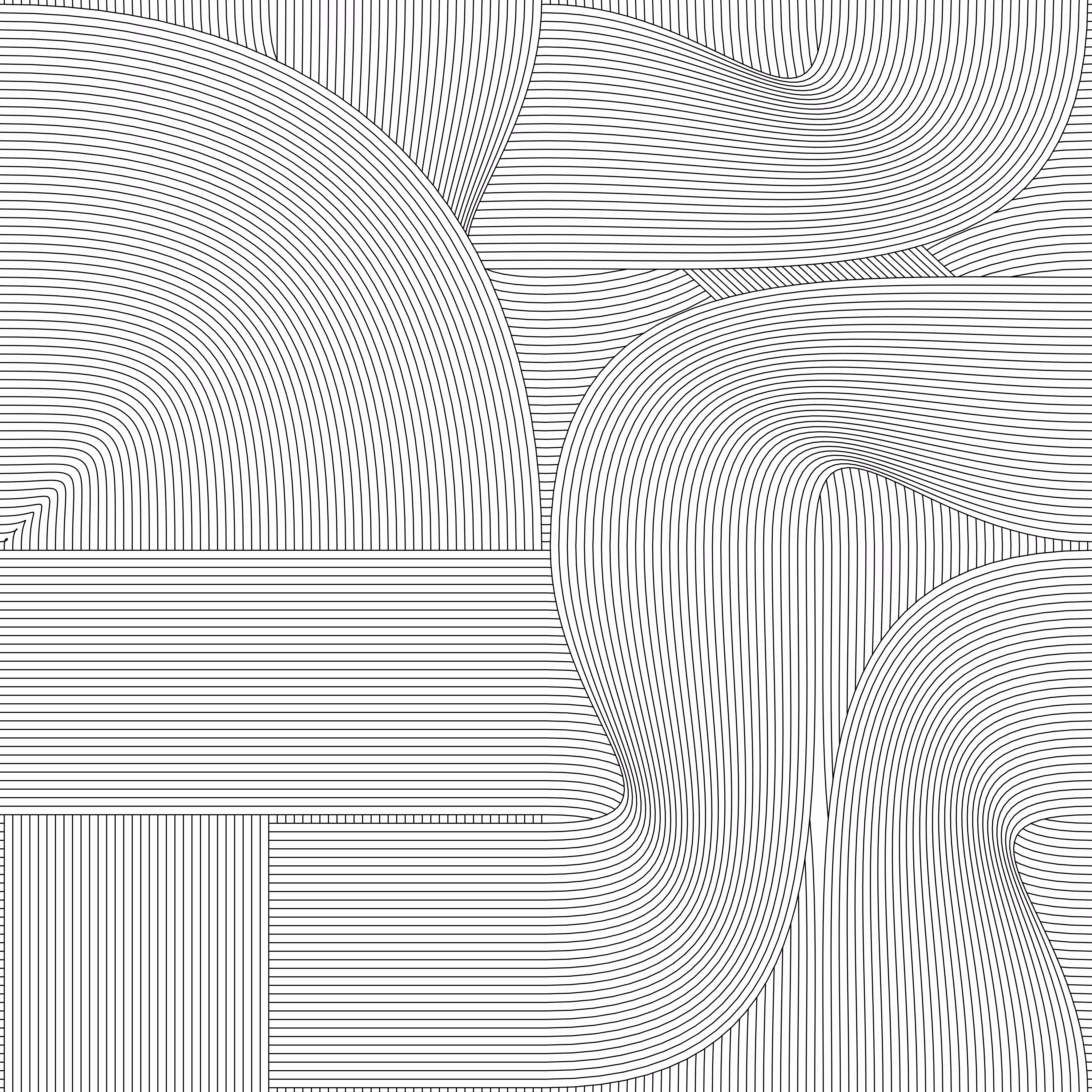 Multi-scale bezier Truchet tiles #3