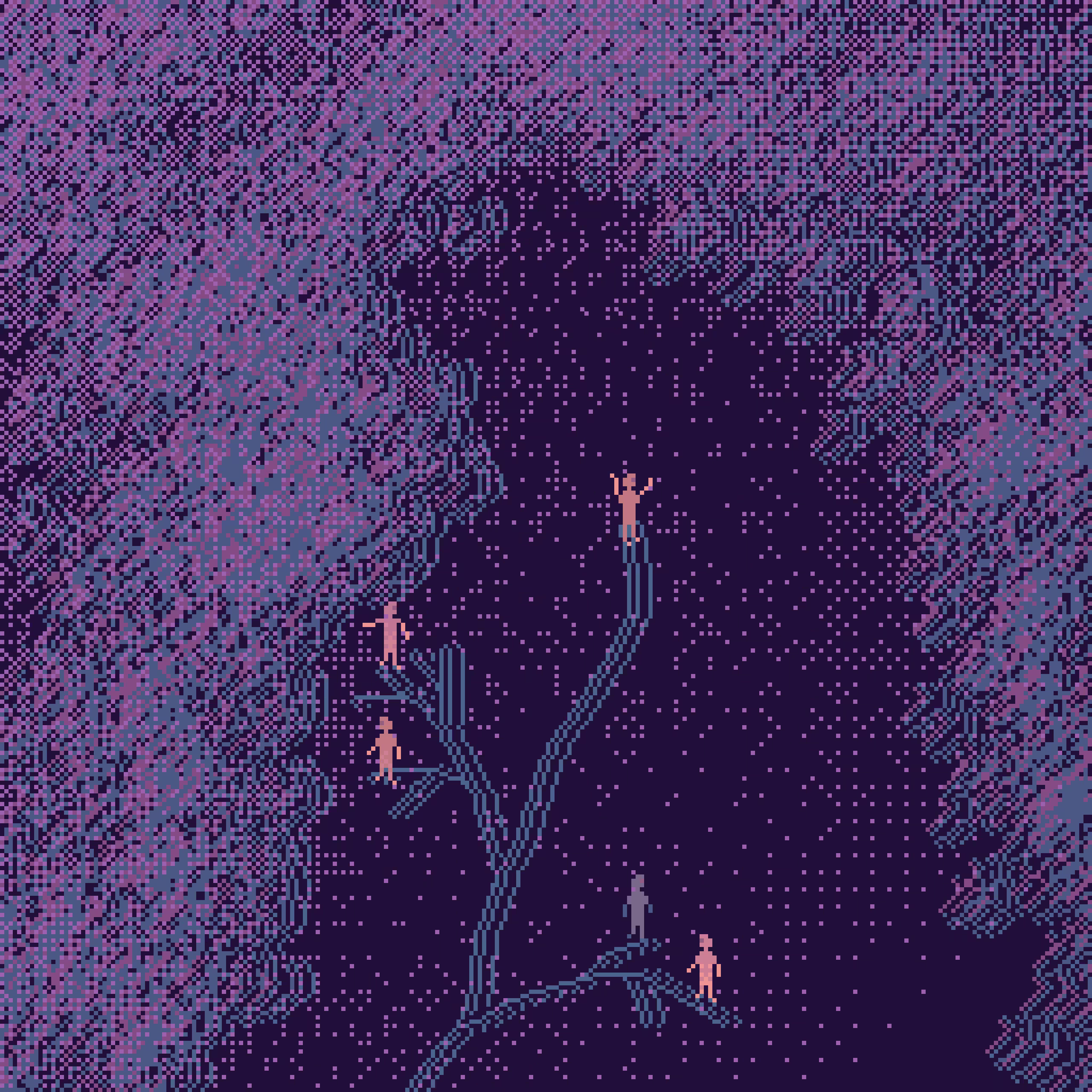 three people at people tree