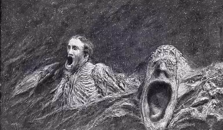 screaming man