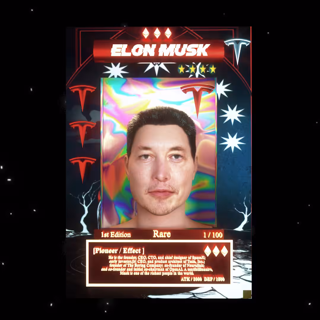 Elon Musk RARE 1/100 : Founders & Pioneers