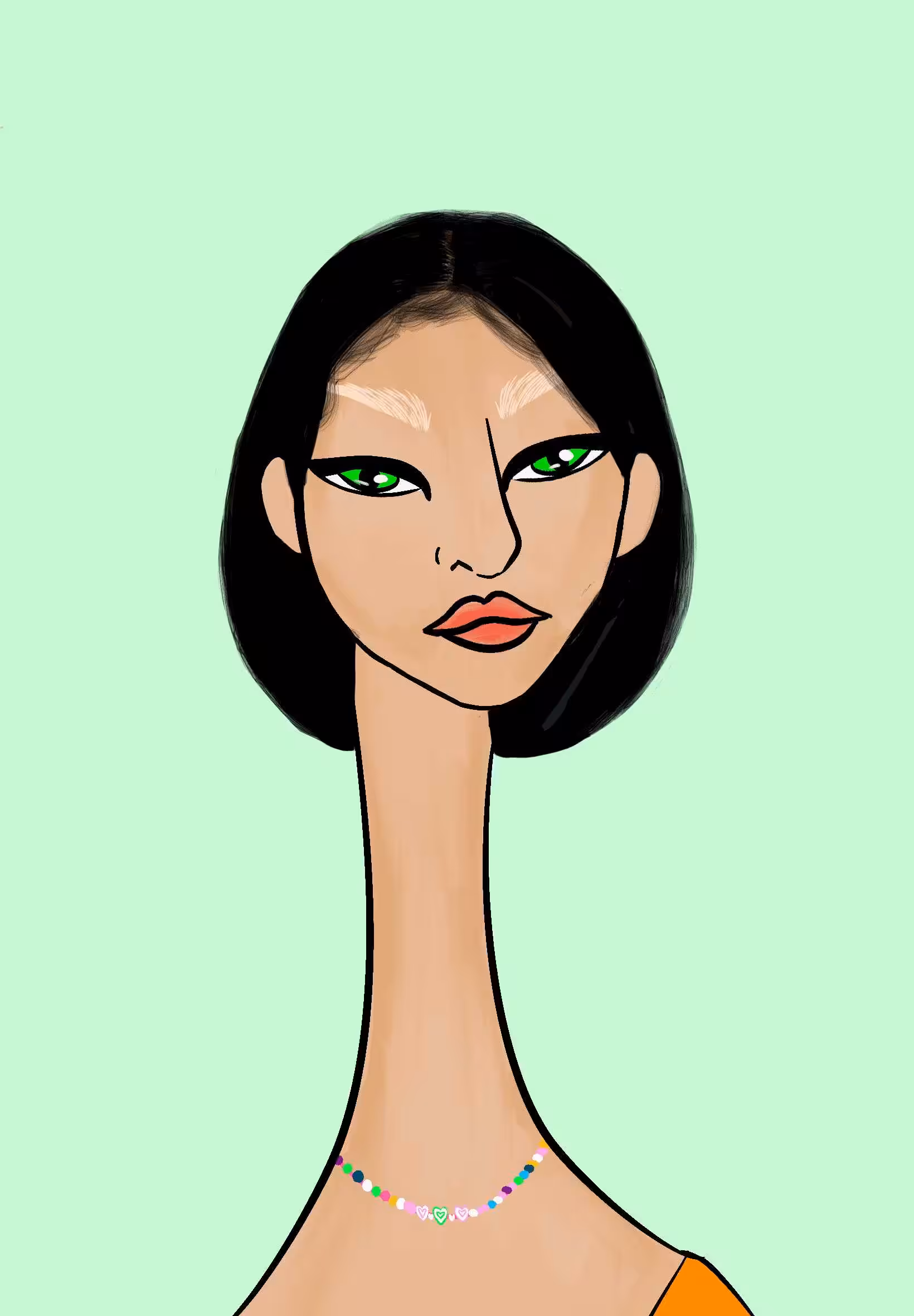 Long Neckie Lady #2111