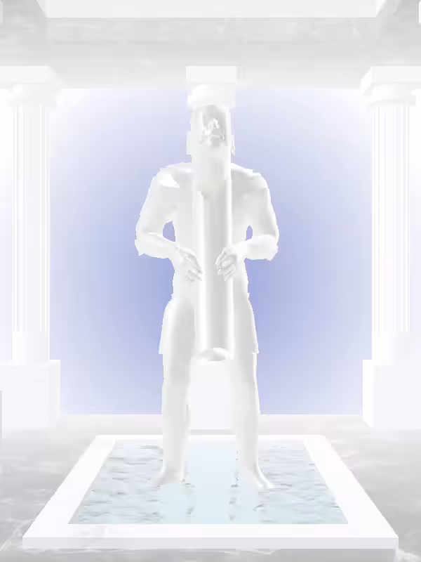 HeavenComputer: The Old Glitter Bluish Gold Man #4248