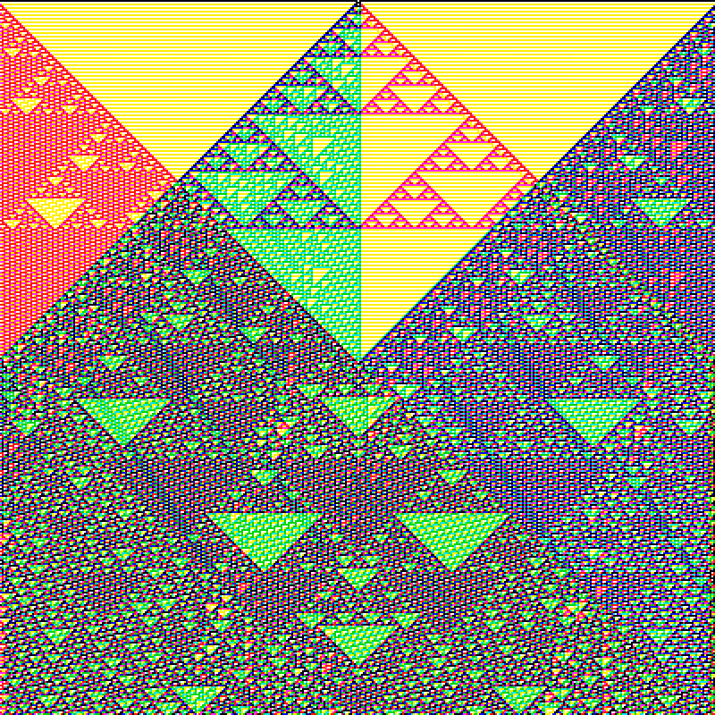 RGB Elementary Cellular Automaton #288