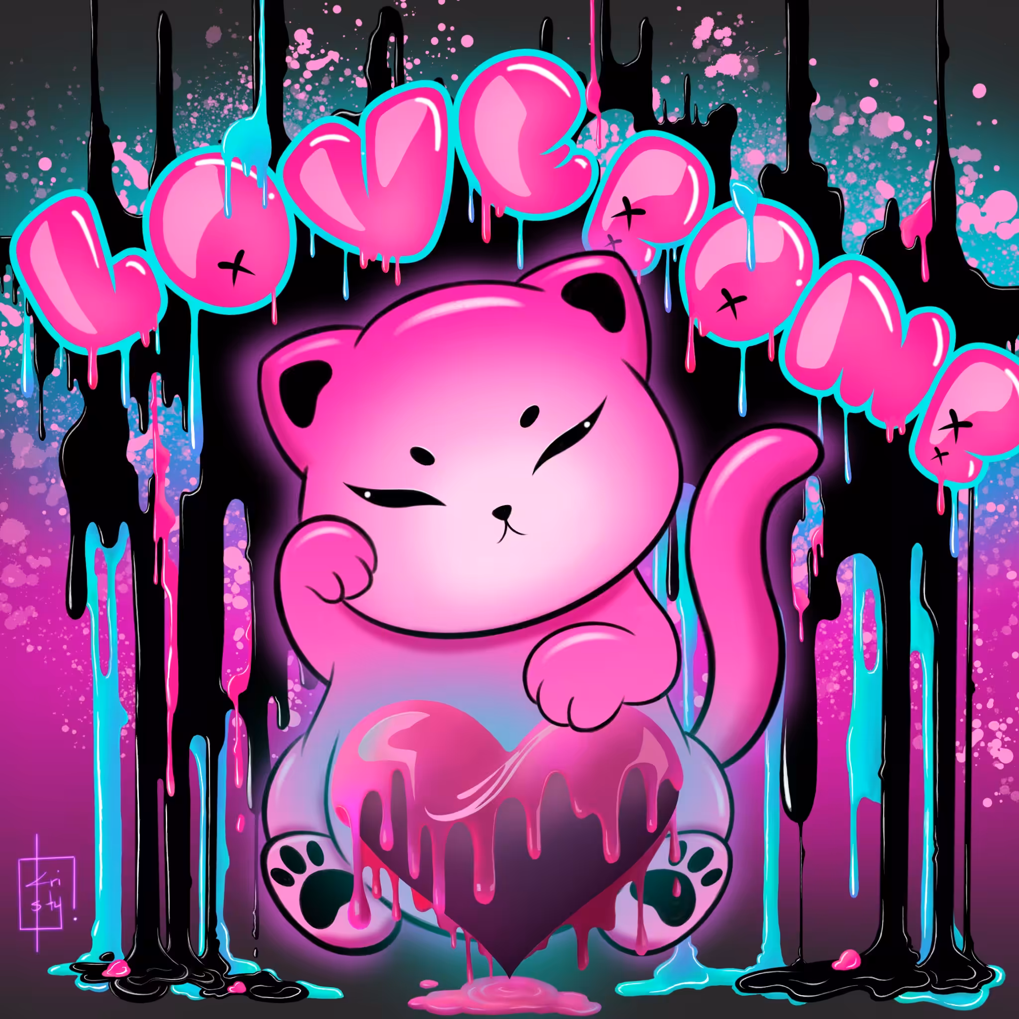 Love Bomb Fortune Cat