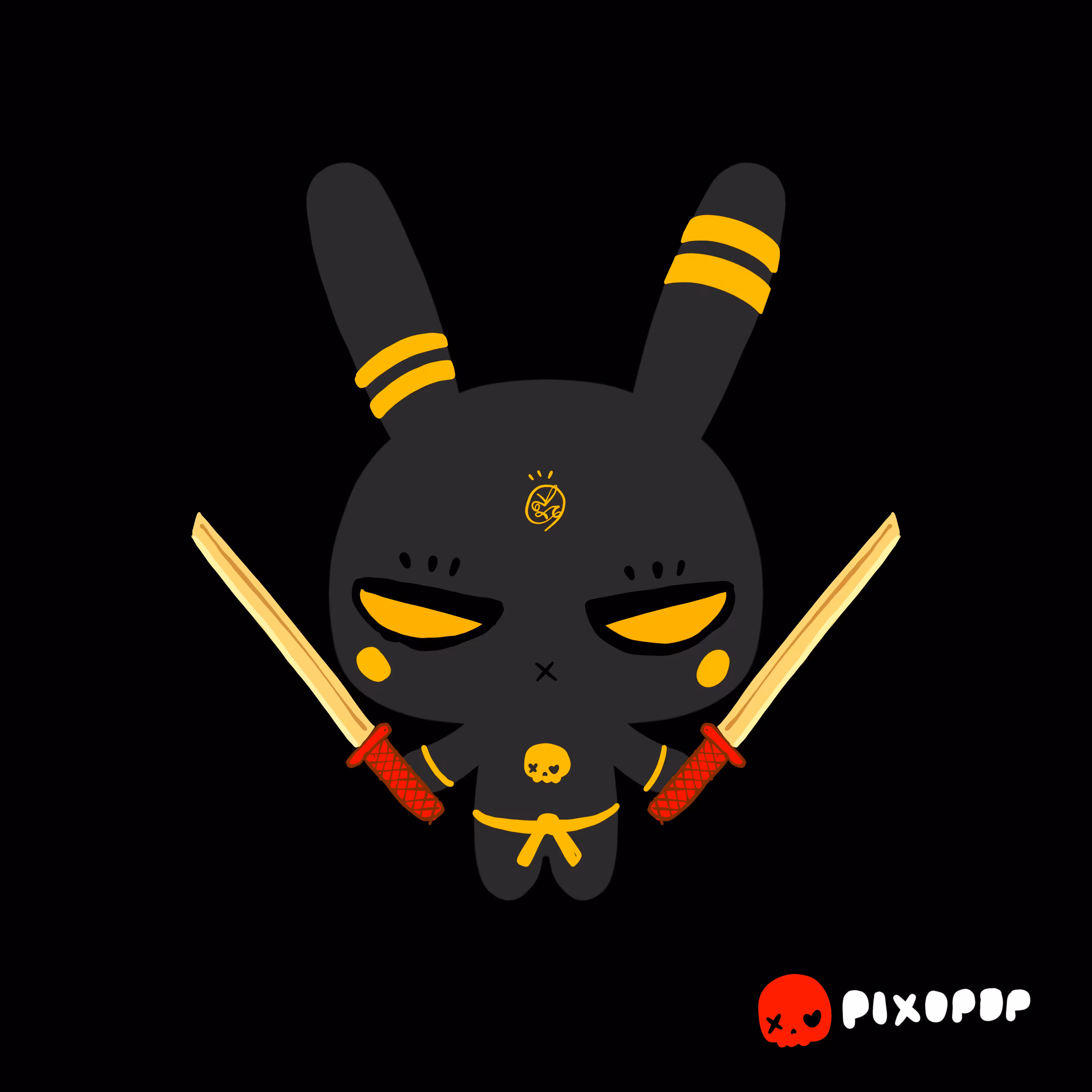 PIXOPOP CUTIES: Ninja Bunny #2 (LEGENDARY)