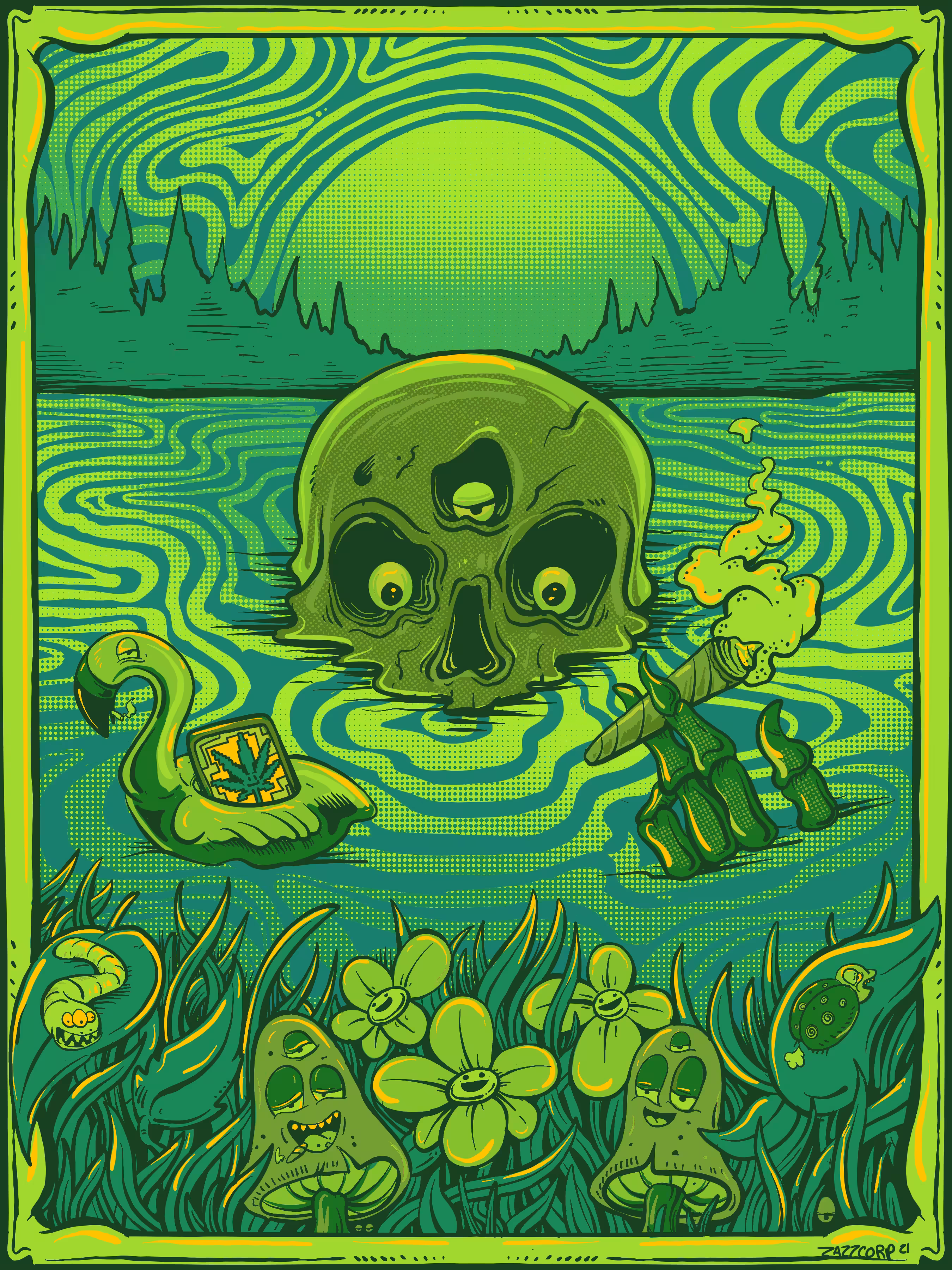 Sm0k3 & Fl0@t Green Variant   
