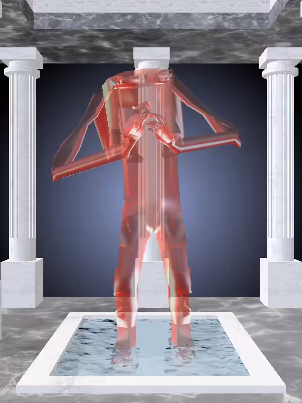 HeavenComputer: The Fading Cheering Bright Red Woman #877