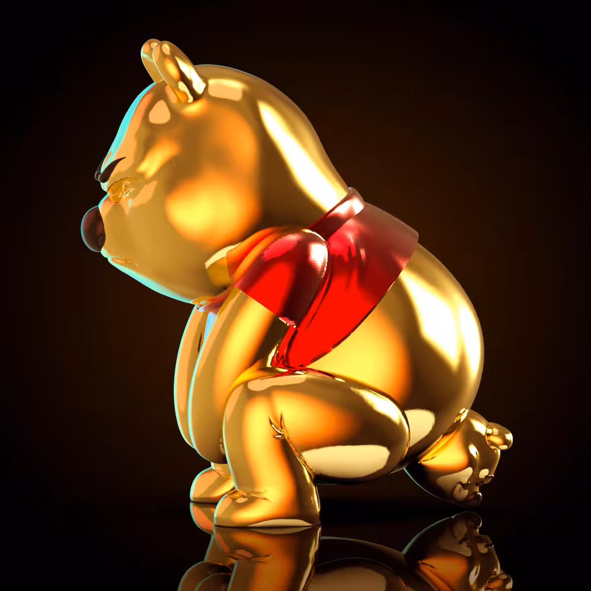 Rare Golden PoohPooh