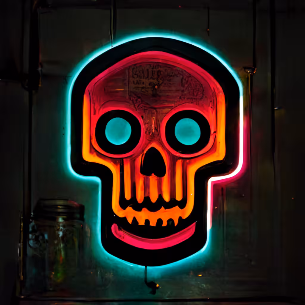 Neon Skull 07