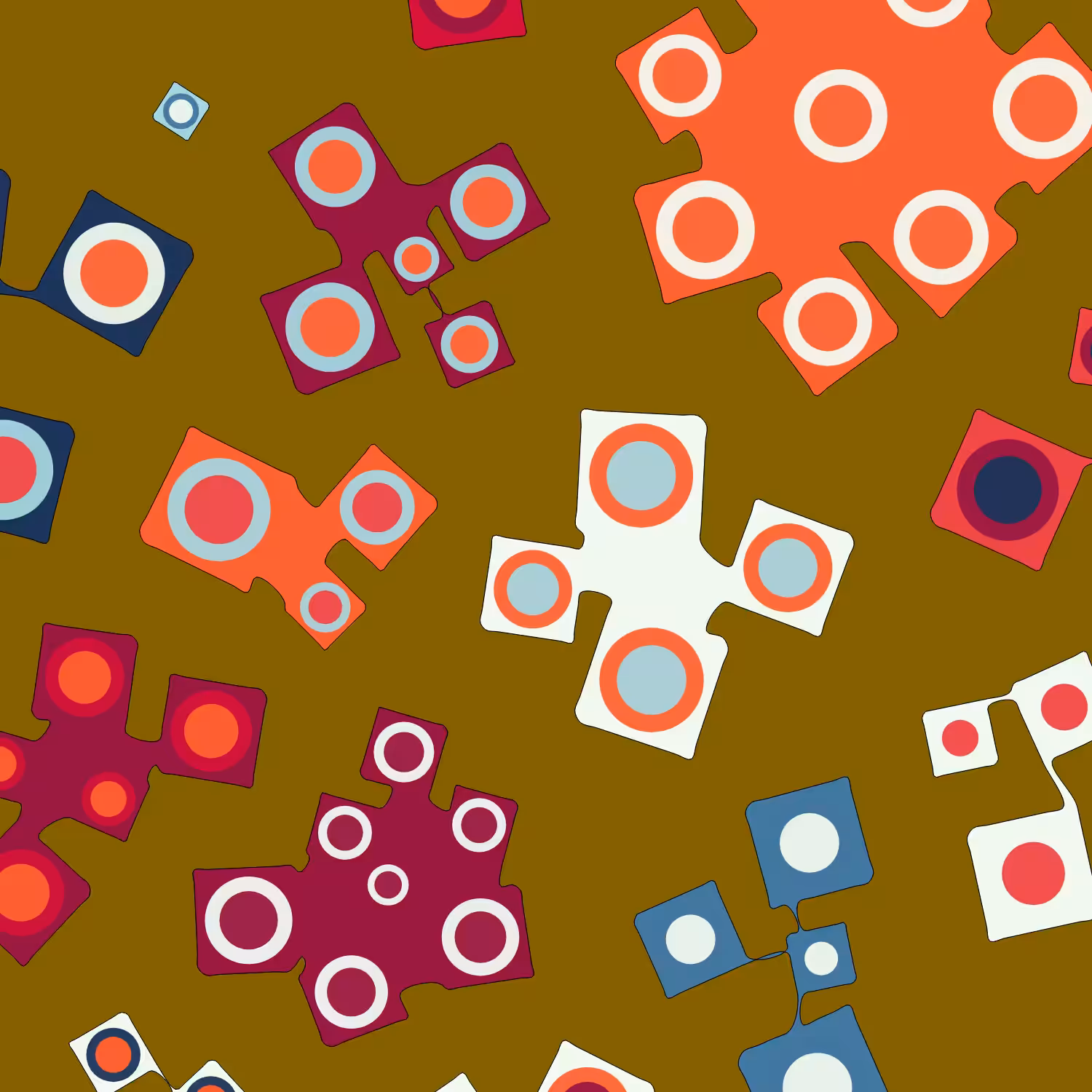 Geometric colorful shapes (Free edition) #36