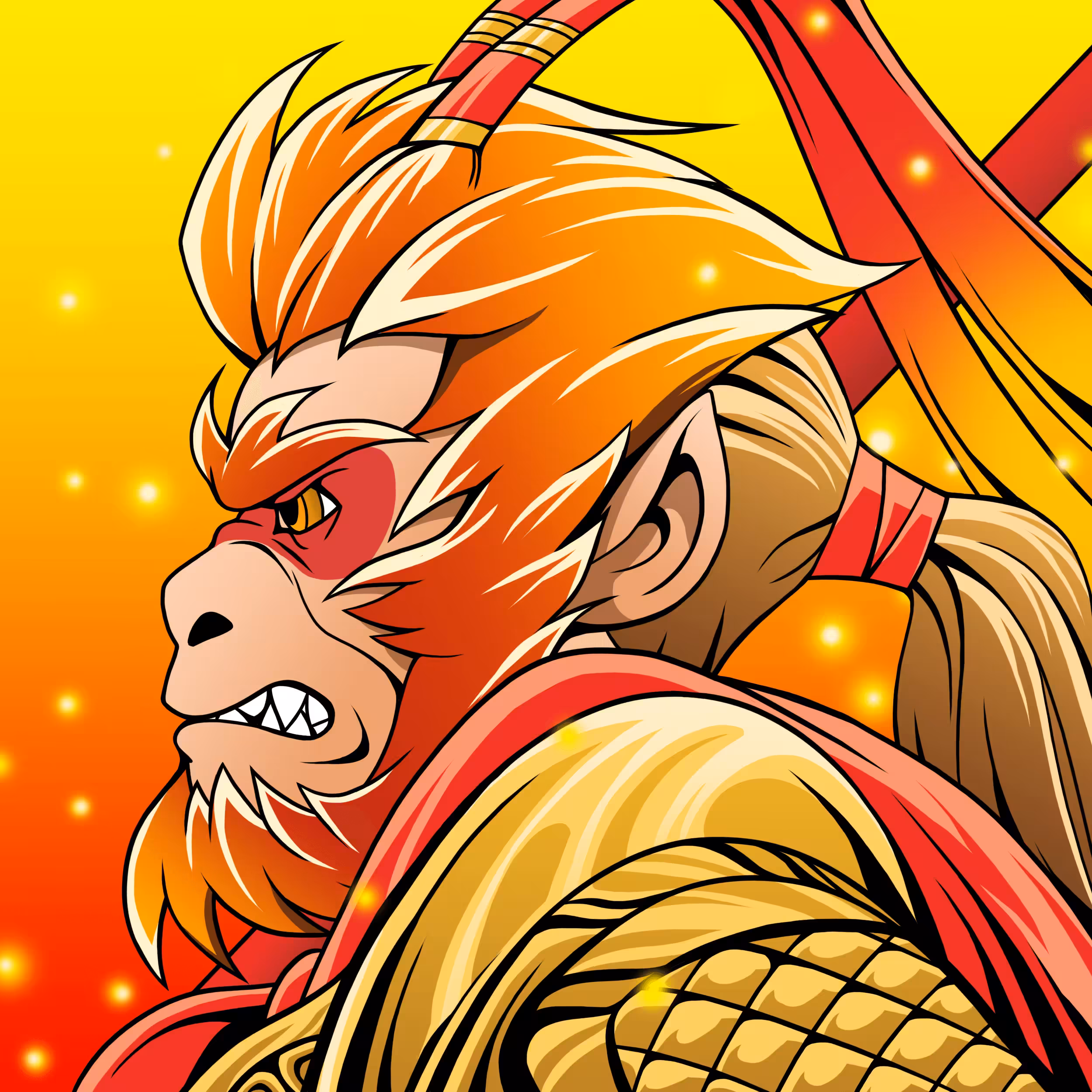MaskedGirlNFT: Sun Wukong Monkey King Mask #1