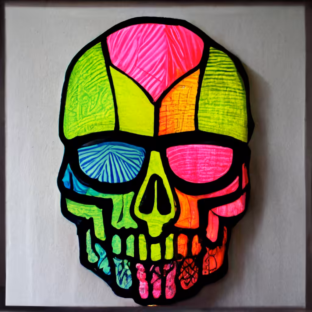 Neon Skull 16