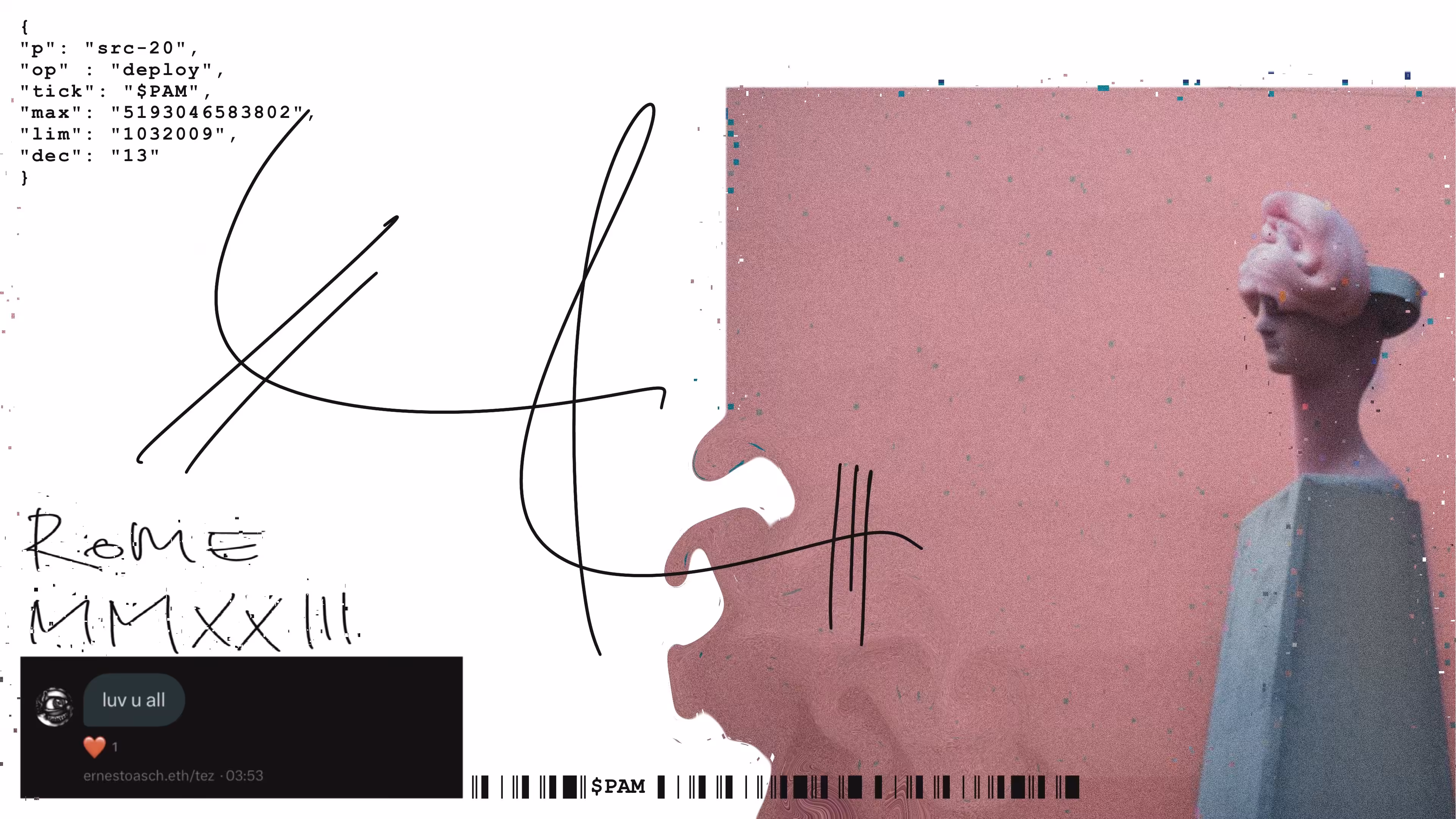 ROME MMXXIII POSTCARD TO #Ernesto Ü